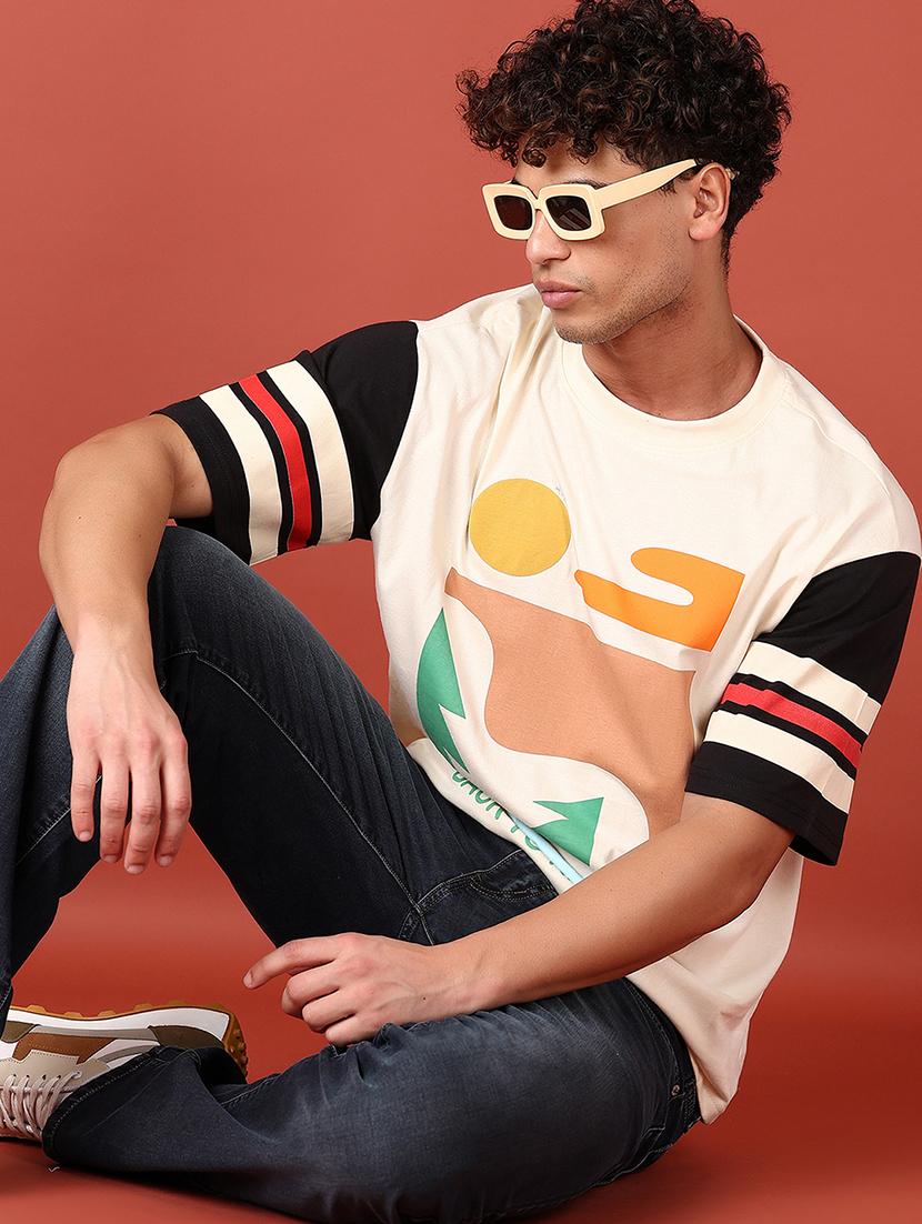 men front print short sleeve t-shirt - 21570771 - Standard Image - 3