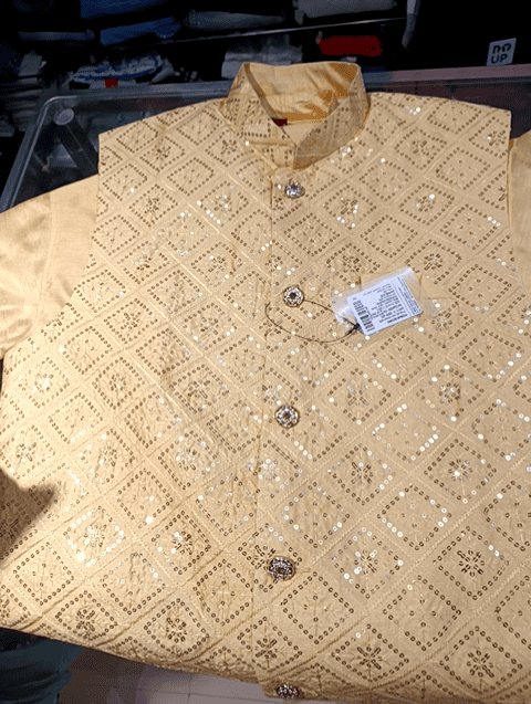yellow dupion kurtas & kurta set - 21570774 - Zoom Image - 0