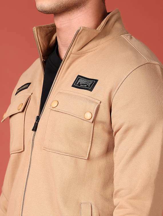 men long sleeves solid casual jacket - 21570802 -  Standard Image - 5