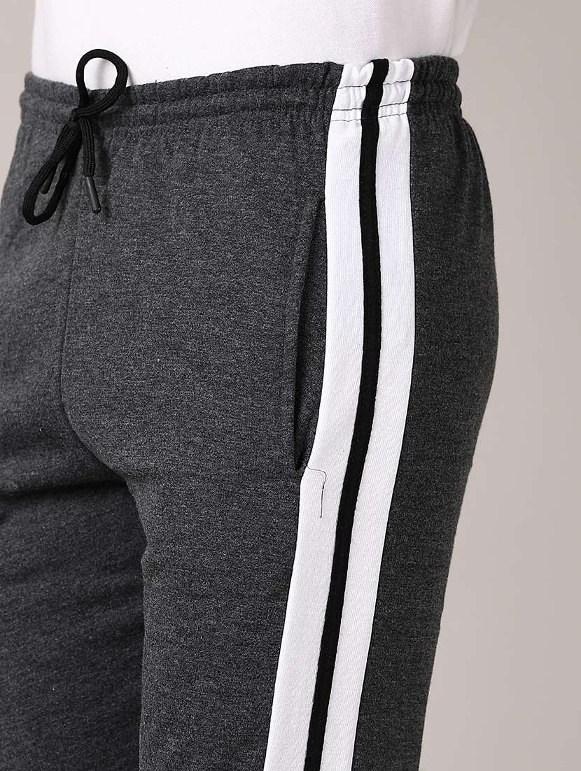 men side striped mid rise track pant - 21570811 -  Standard Image - 3