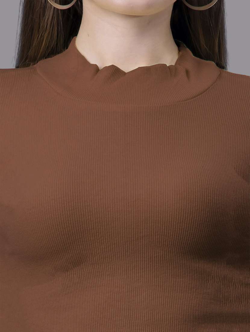 women solid sleeveless crop top - 21571385 - Standard Image - 5
