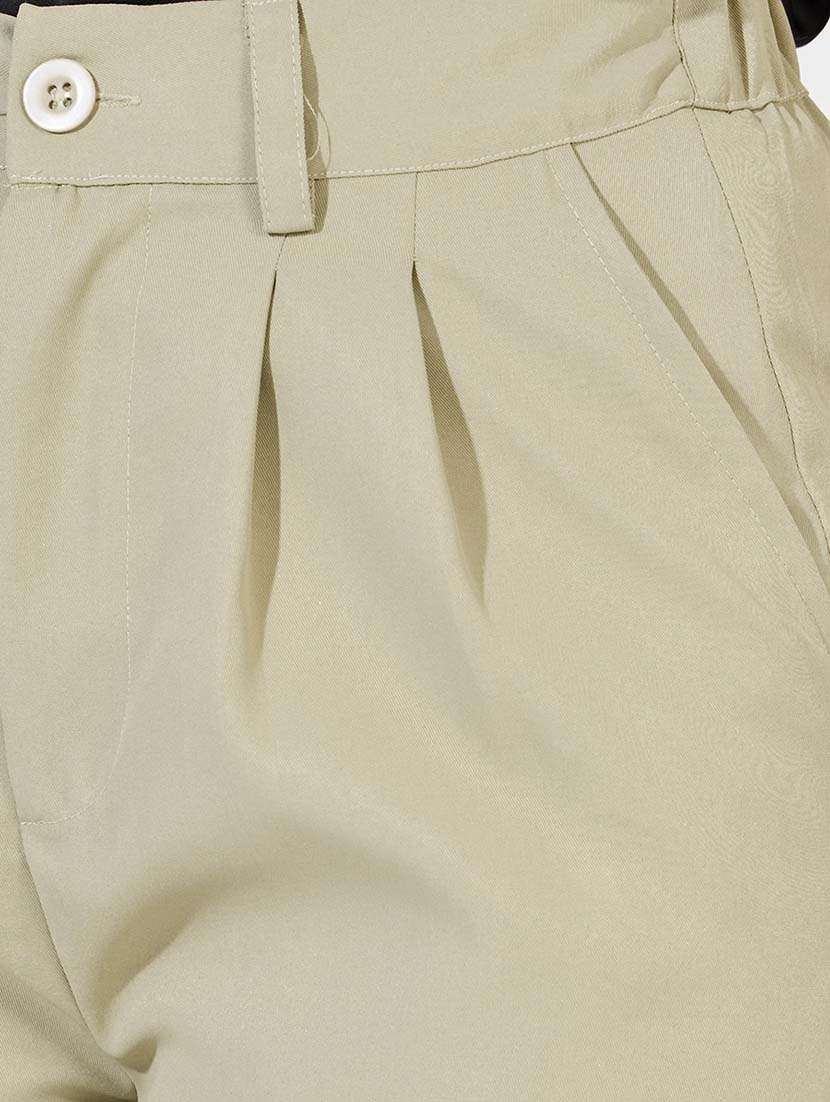 women mid-rise solid wide leg trouser - 21571466 -  Standard Image - 3