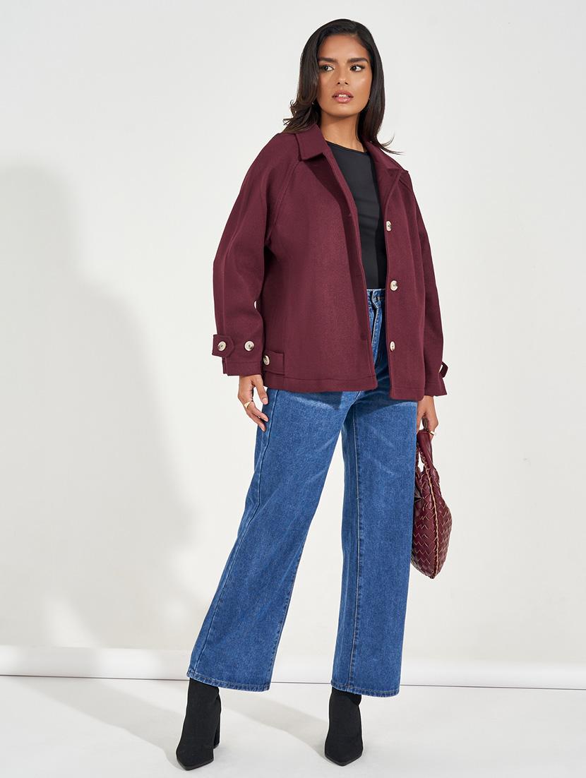 women purple solid ful sleeve regular jacket - 21571474 - Standard Image - 3