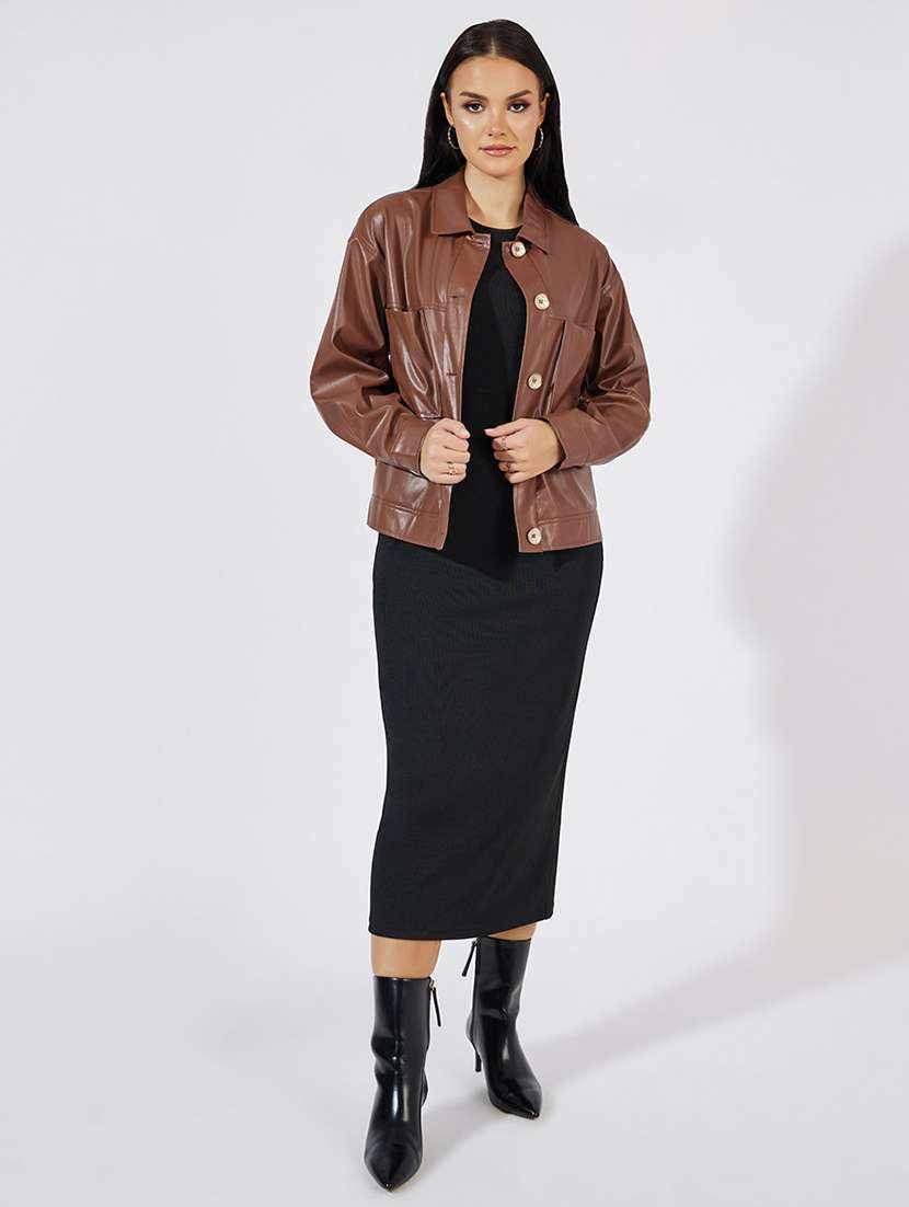 women long sleeve solid regular jacket - 21571482 - Standard Image - 3