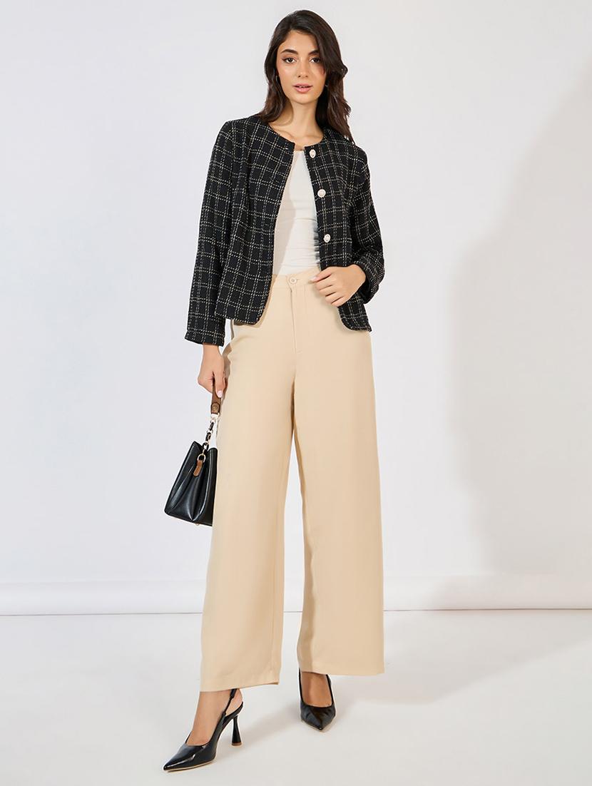 women long sleeve solid regular jacket - 21571485 - Standard Image - 3