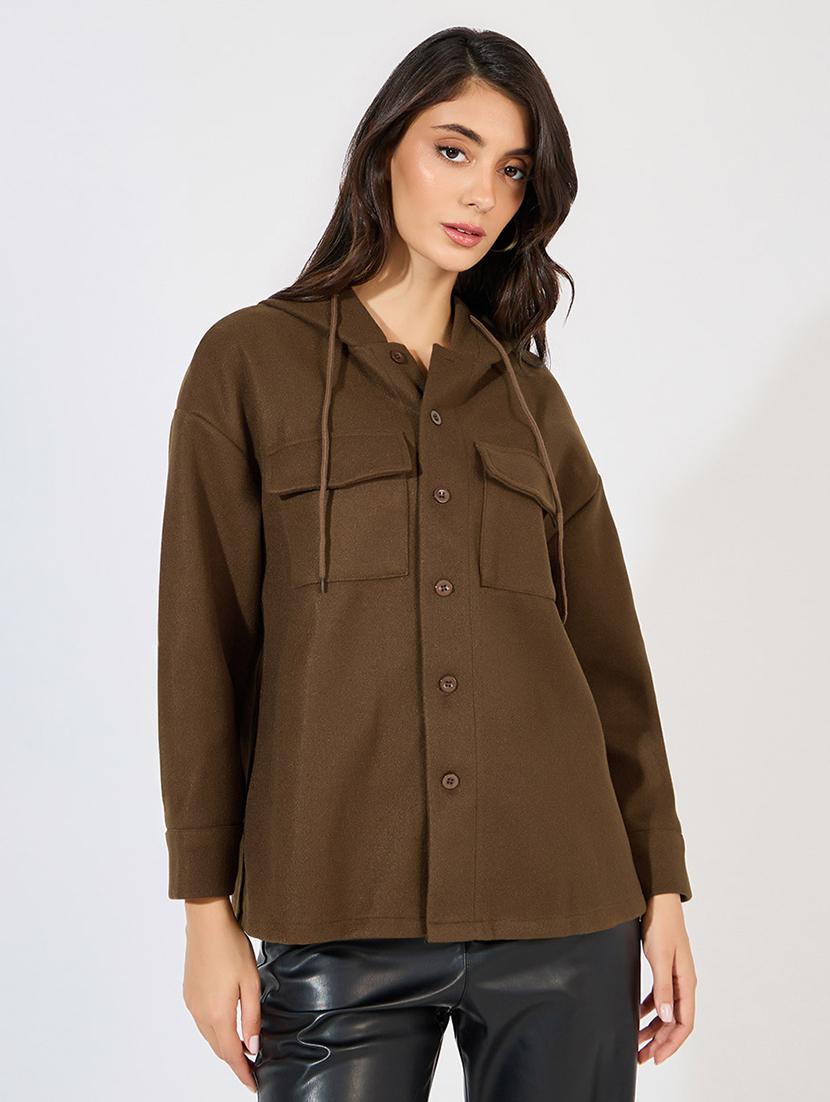 women long sleeve solid regular jacket - 21571490 - Zoom Image - 0