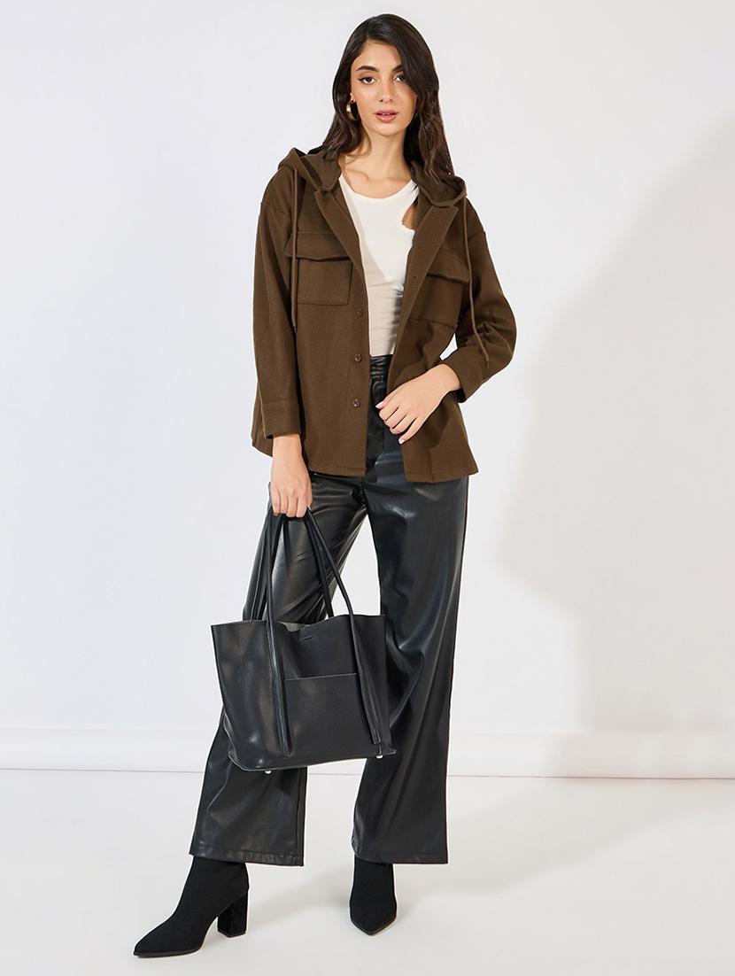 women long sleeve solid regular jacket - 21571490 - Standard Image - 3
