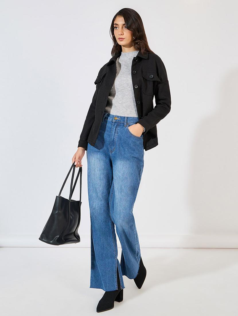 women long sleeve solid regular jacket - 21571492 - Standard Image - 3
