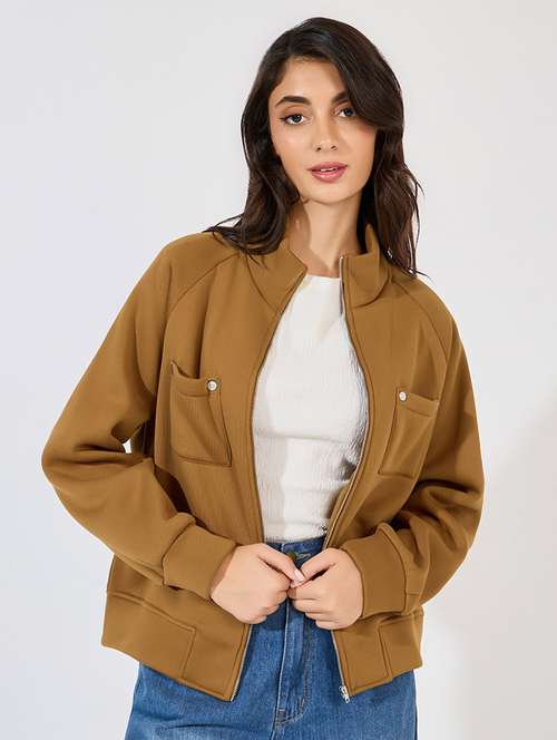 women long sleeve solid regular jacket - 21571493 -  Standard Image - 0