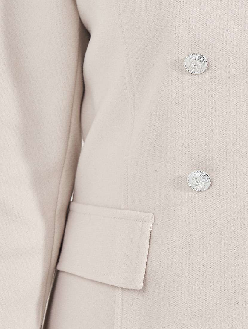 women beige solid overcoat  - 21571494 -  Standard Image - 3