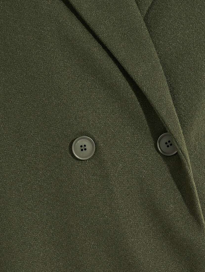 women olive solid overcoat - 21571500 - Standard Image - 3