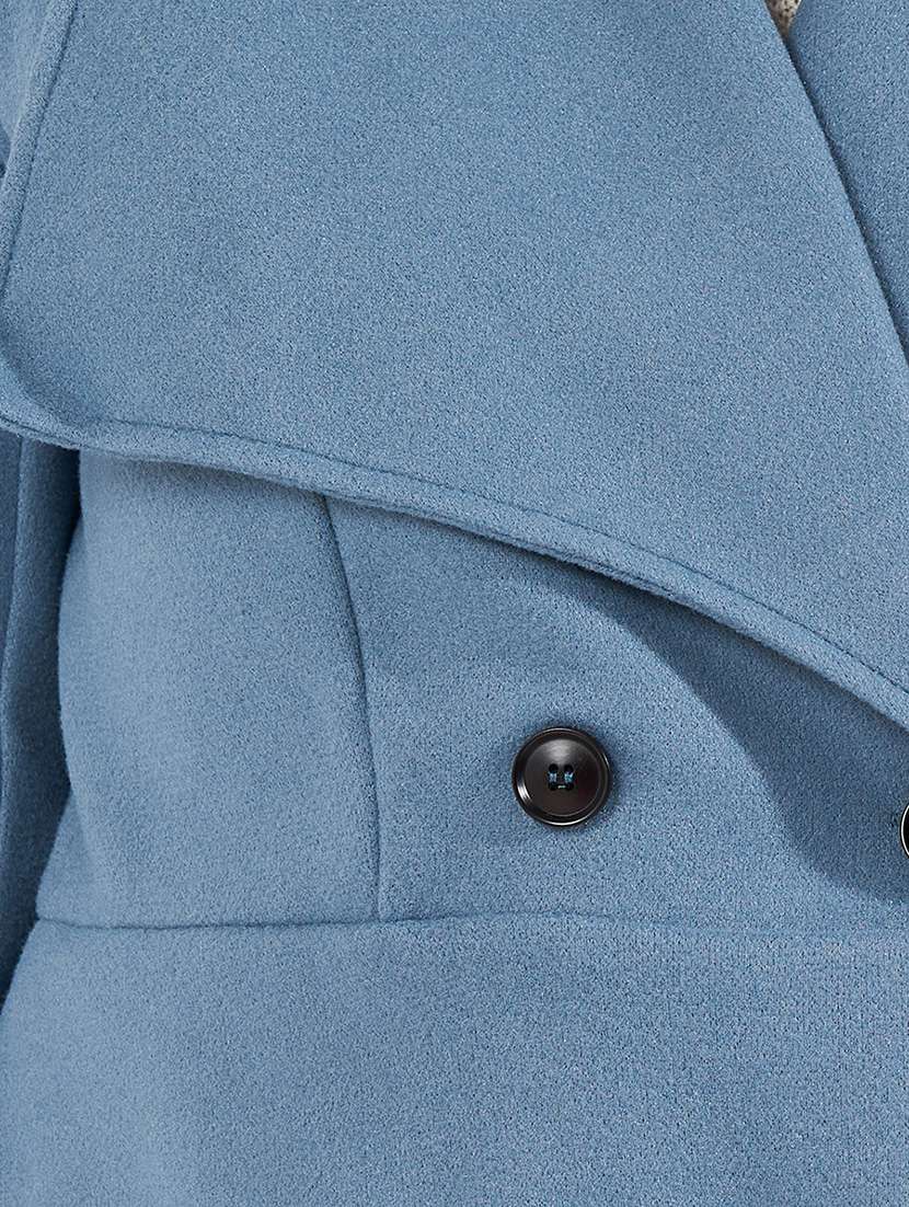 women full sleeve solid overcoat - 21571502 - Standard Image - 3