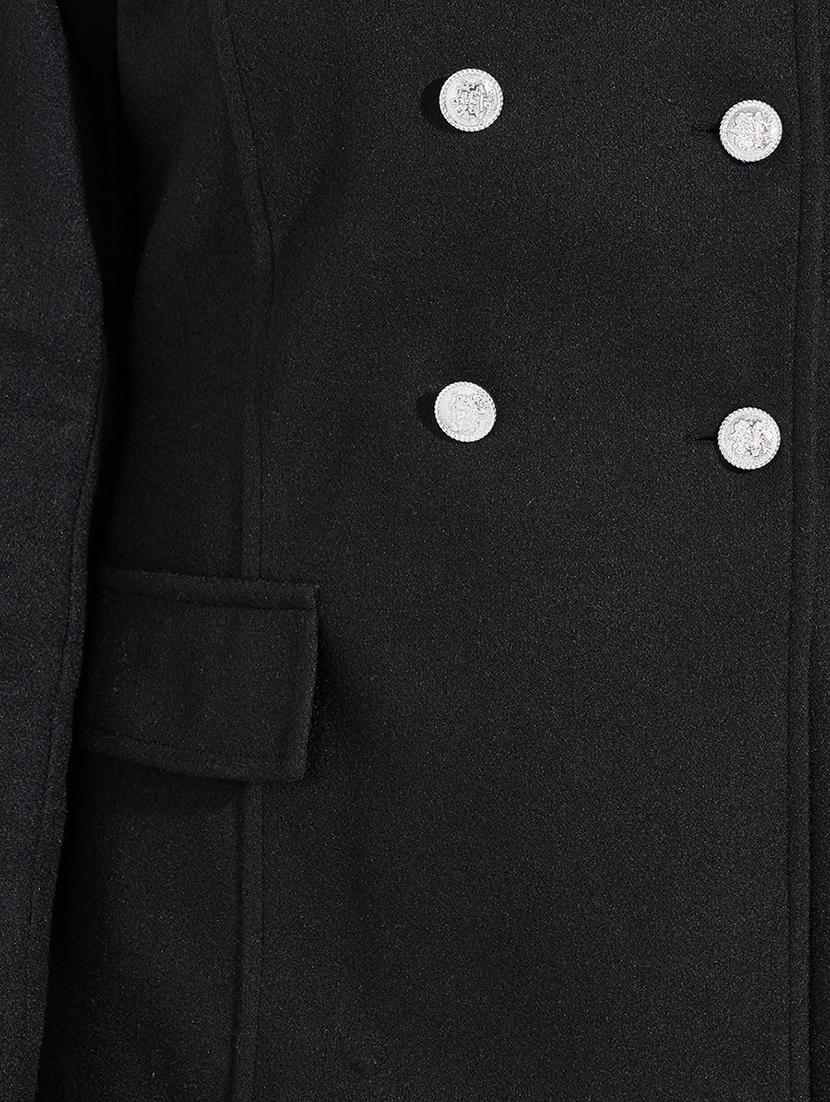 women full sleeve solid overcoat - 21571504 - Standard Image - 3