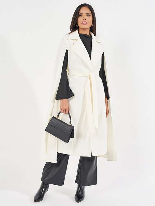 women full sleeve solid overcoat  - 21571516 -  Standard Image - 0