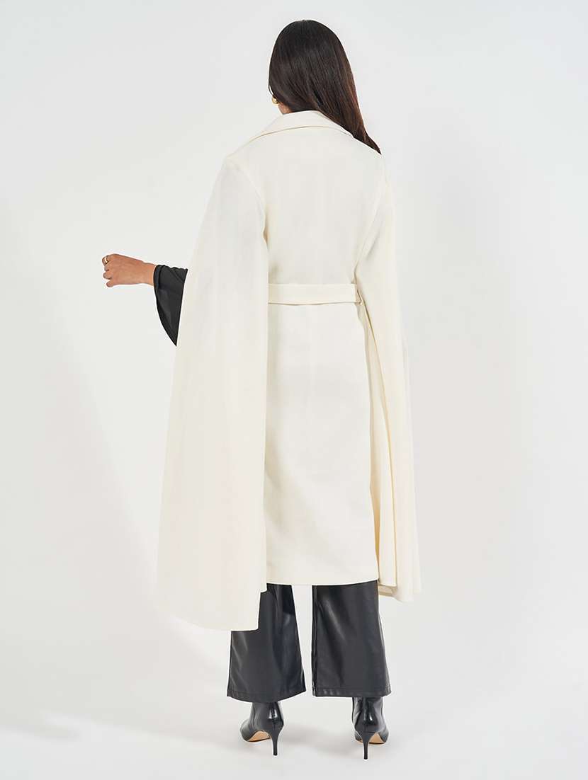 women full sleeve solid overcoat  - 21571516 -  Standard Image - 3