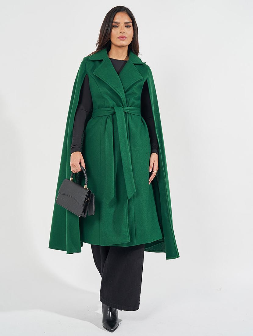 women full sleeve solid overcoat - 21571517 -  Zoom Image - 0