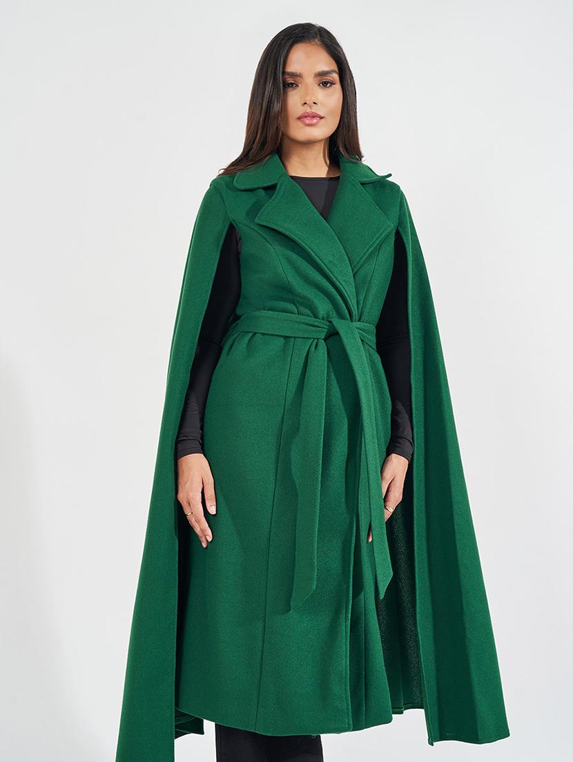 women full sleeve solid overcoat - 21571517 - Standard Image - 3