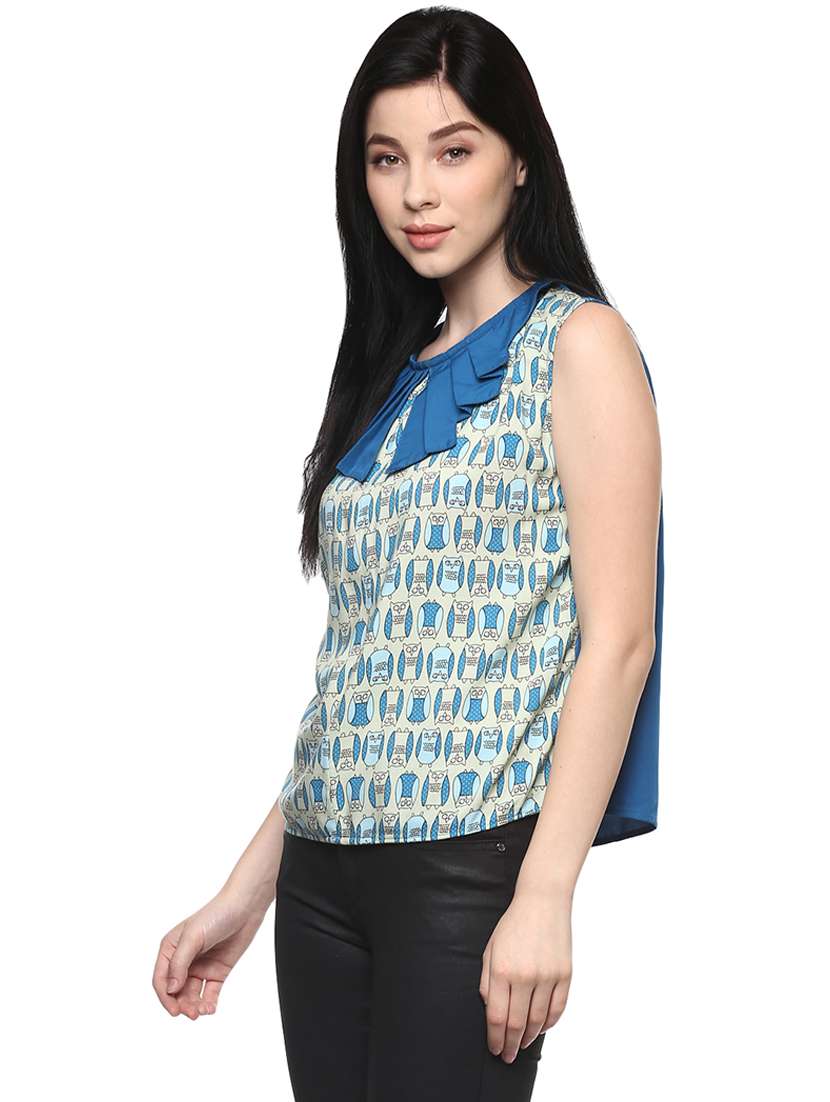 women beige printed regular top - 21571619 - Zoom Image - 0