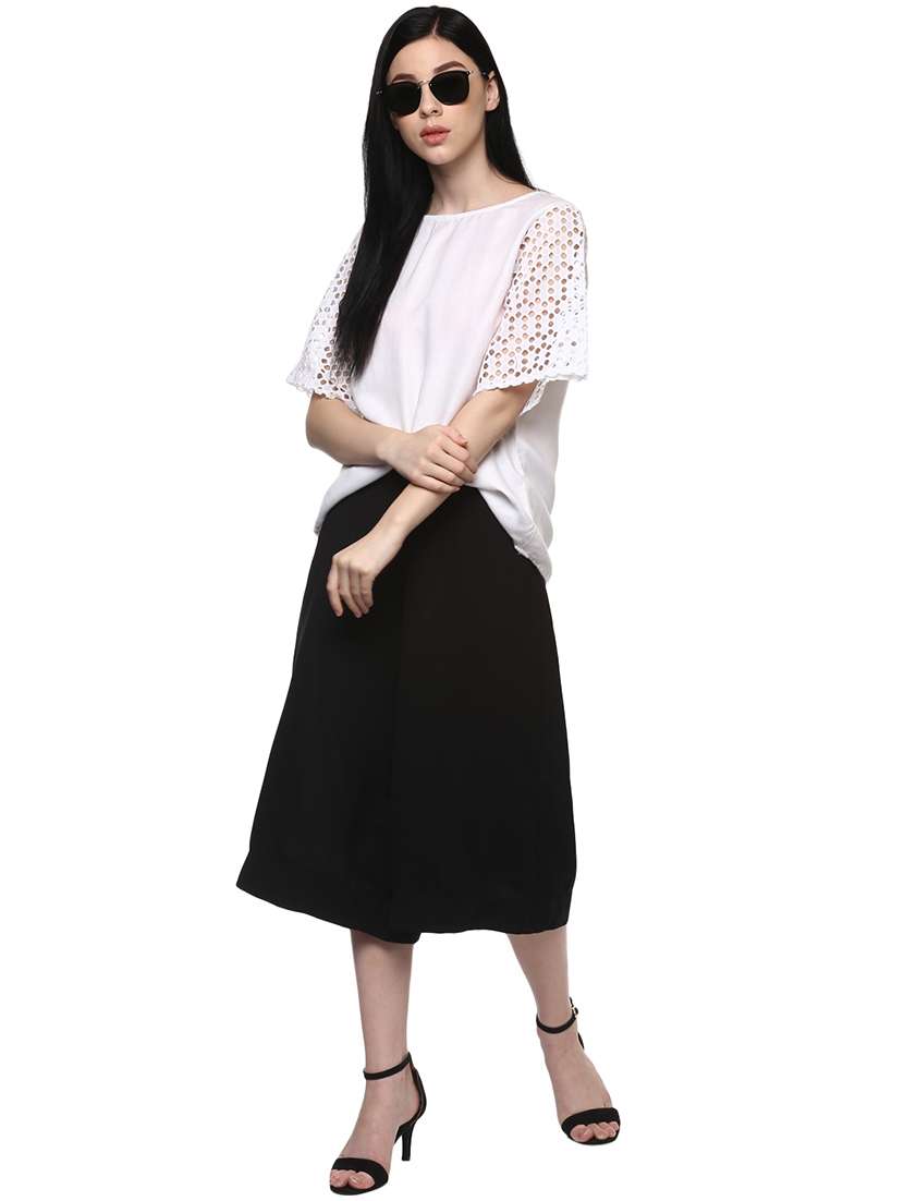 women white solid regular top - 21571622 -  Standard Image - 3