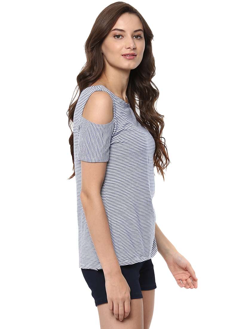 women white stripes regular top
