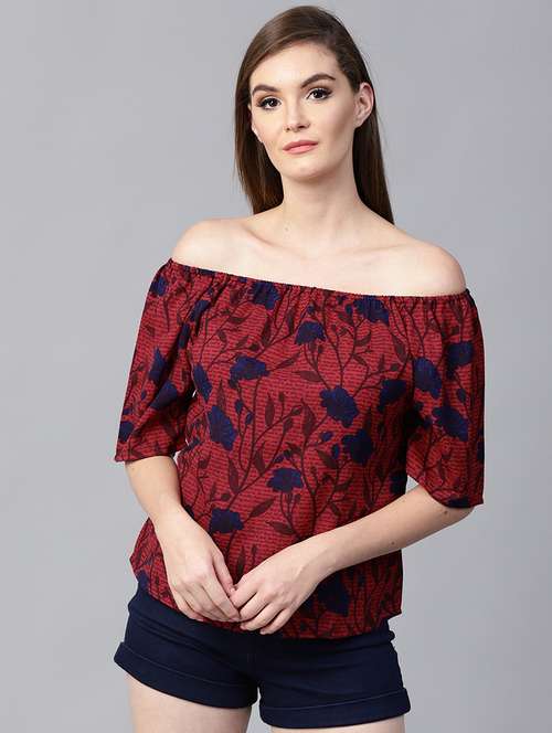 women red printed regular top - 21571628 -  Standard Image - 0