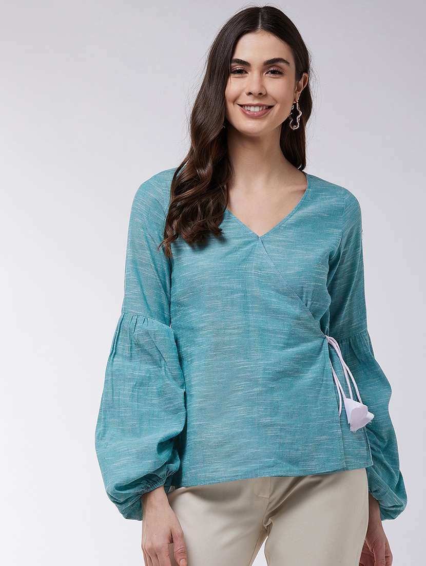 women green self-designed regular top