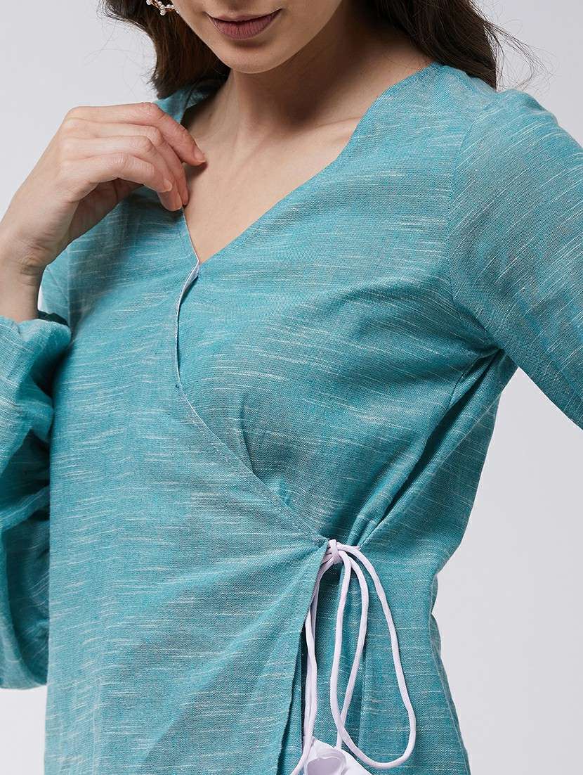 women green self-designed regular top - 21571651 -  Standard Image - 5