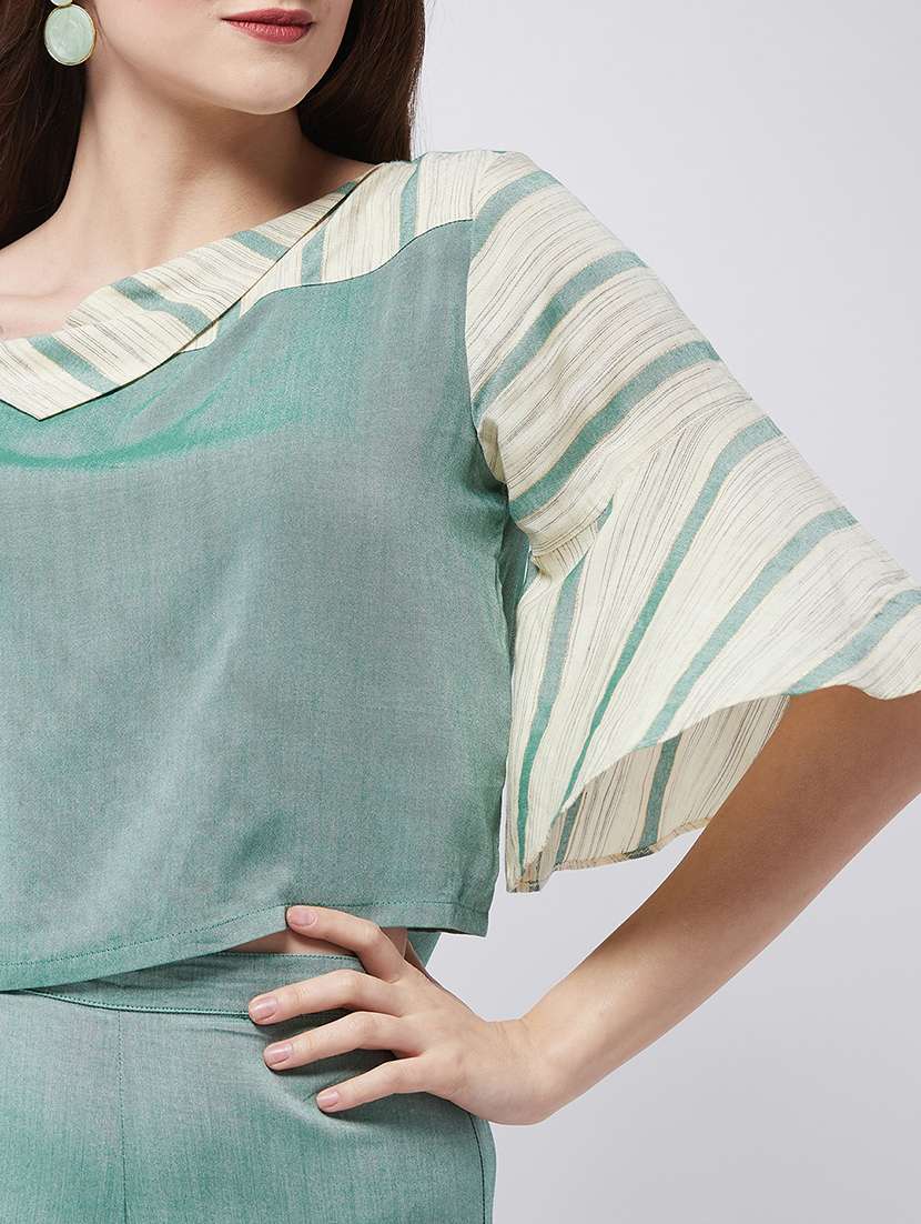women green self-designed regular top - 21571653 -  Standard Image - 5