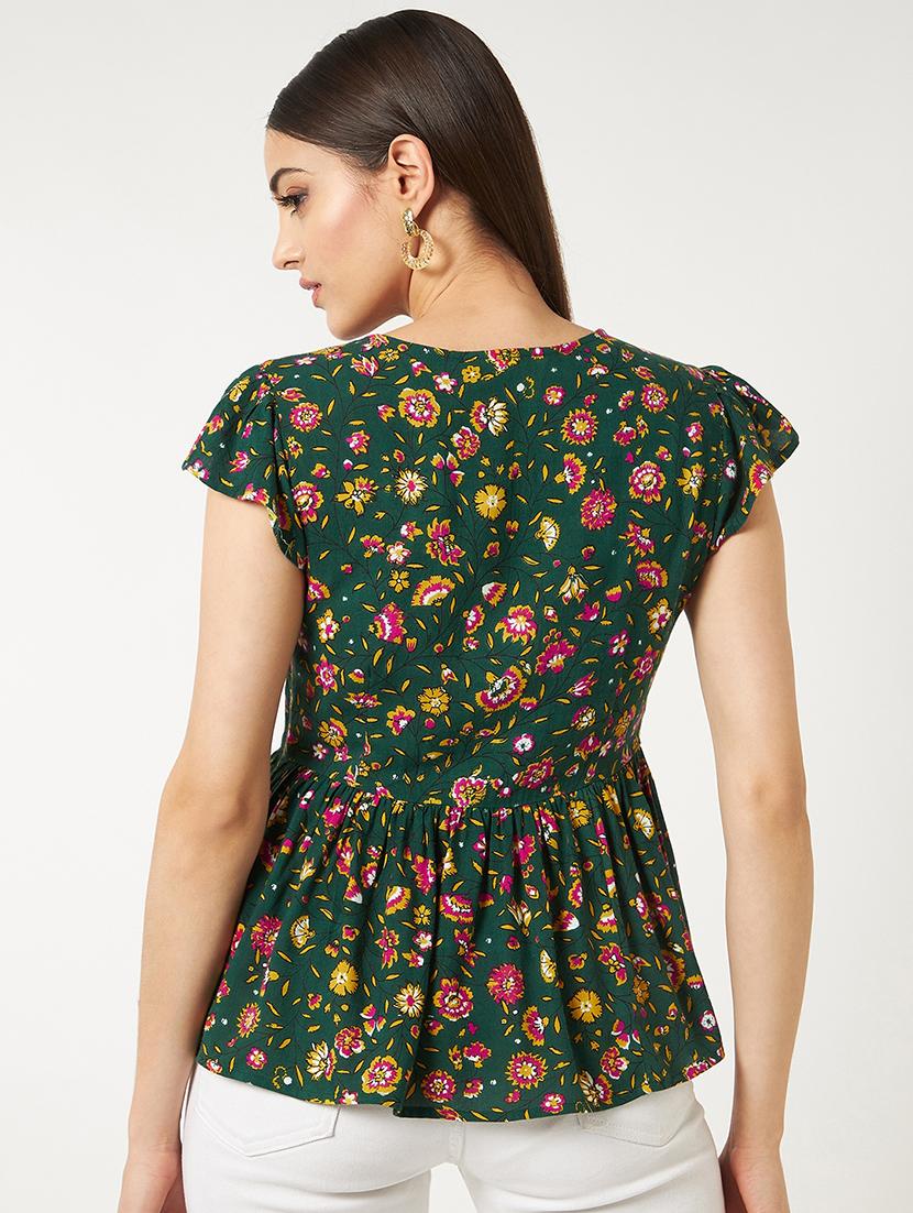 women green printed regular top - 21571654 - Standard Image - 3