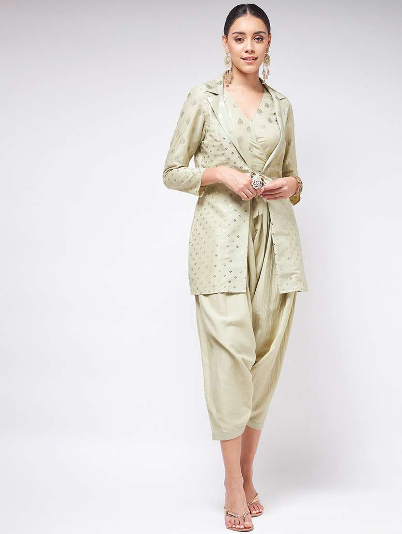 women green printed full leg jumpsuit - 21571662 -  Standard Image - 3