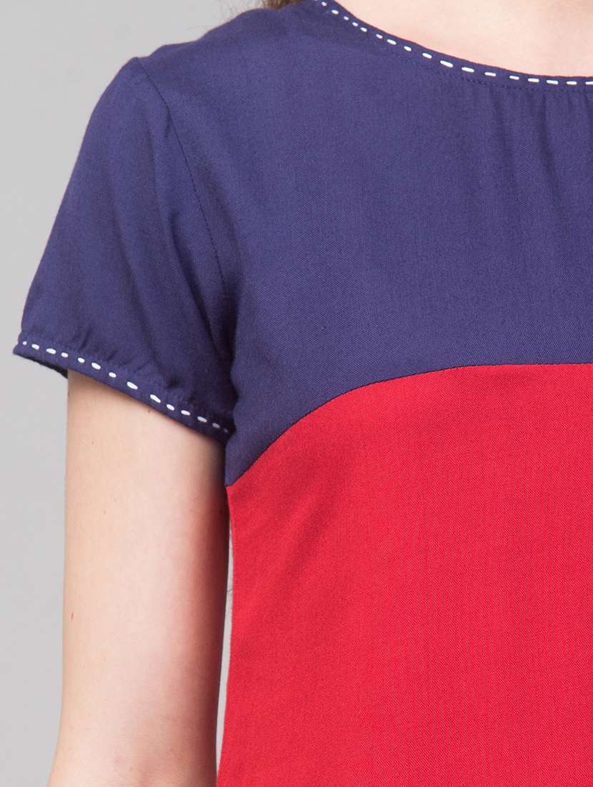 women cape sleeve round neck straight kurta - 21571699 -  Standard Image - 5