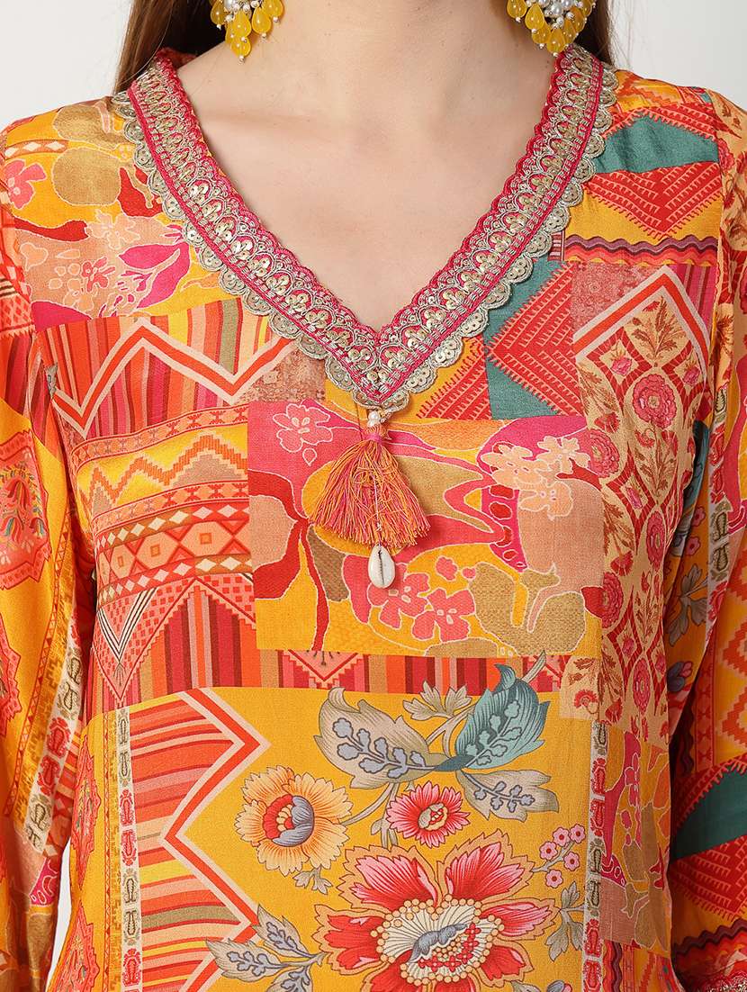 women printed kurta pant set with dupatta - 21572048 - Standard Image - 5