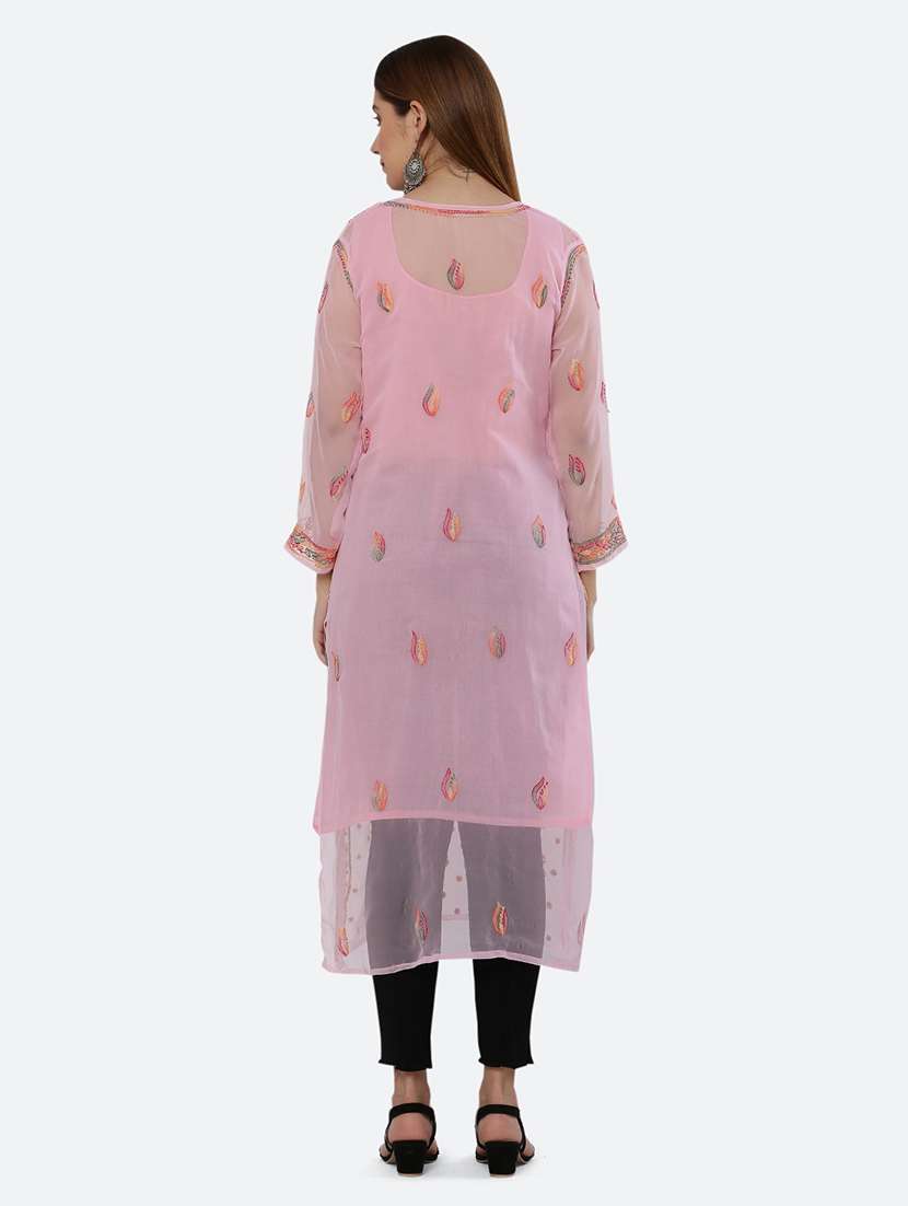 Women Chikankari Round Neck Kurta
