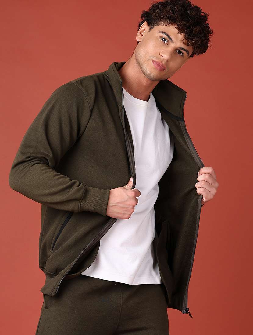 men long sleeves solid full length track suit - 21572196 -  Standard Image - 3