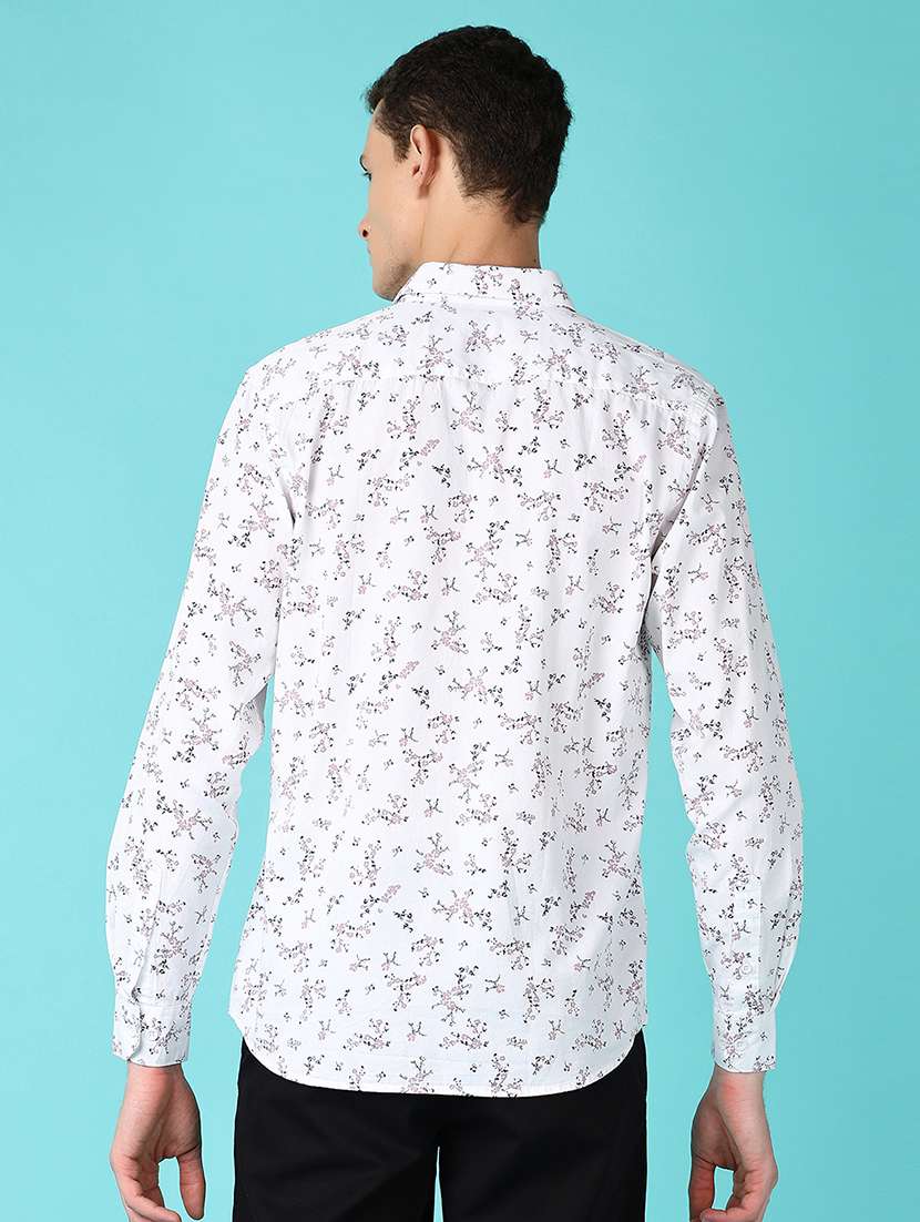men printed collared long sleeves casual shirt - 21572222 -  Standard Image - 3