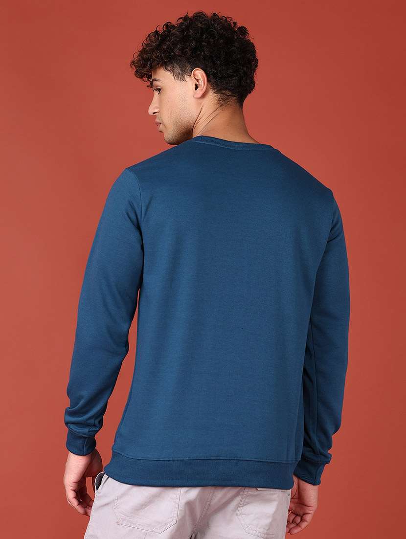 men long sleeves chest print sweatshirt - 21572224 -  Standard Image - 3