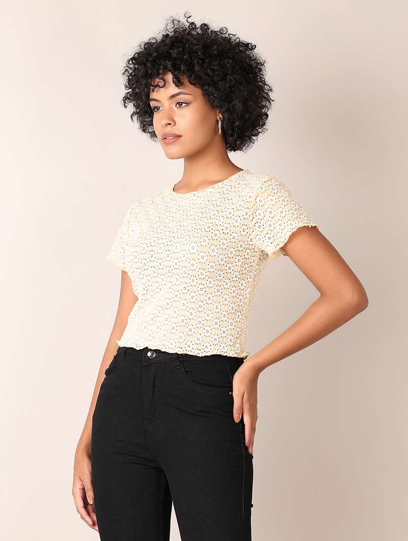 women self designed crop top - 21572229 -  Standard Image - 3