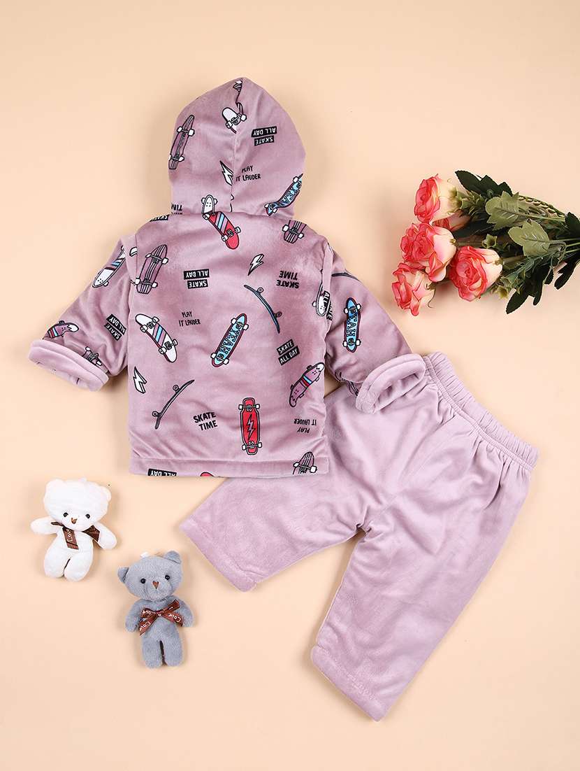 boys printed winterwear full length set - 21572239 -  Standard Image - 3