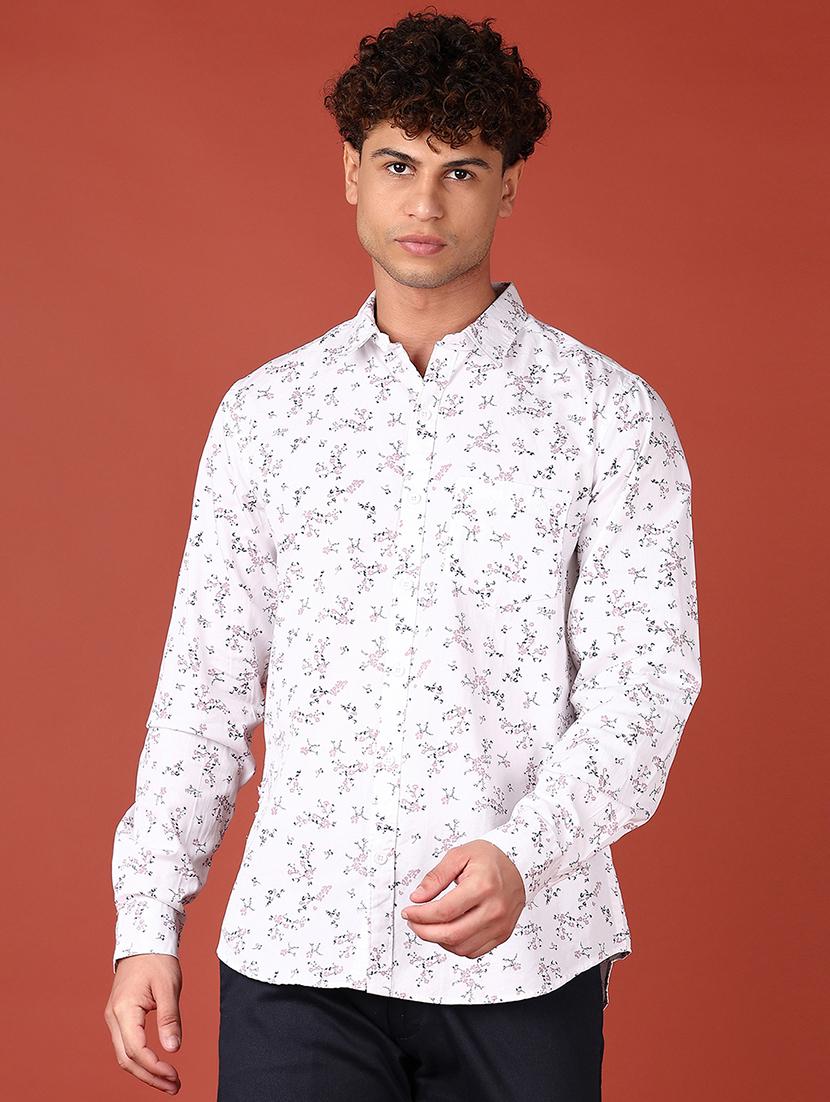 men printed collared long sleeves casual shirt - 21572246 -  Zoom Image - 0