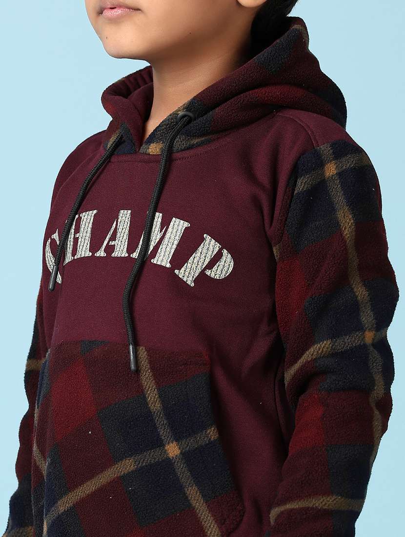 boys printed long sleeve hooded sweatshirt - 21572287 -  Standard Image - 5