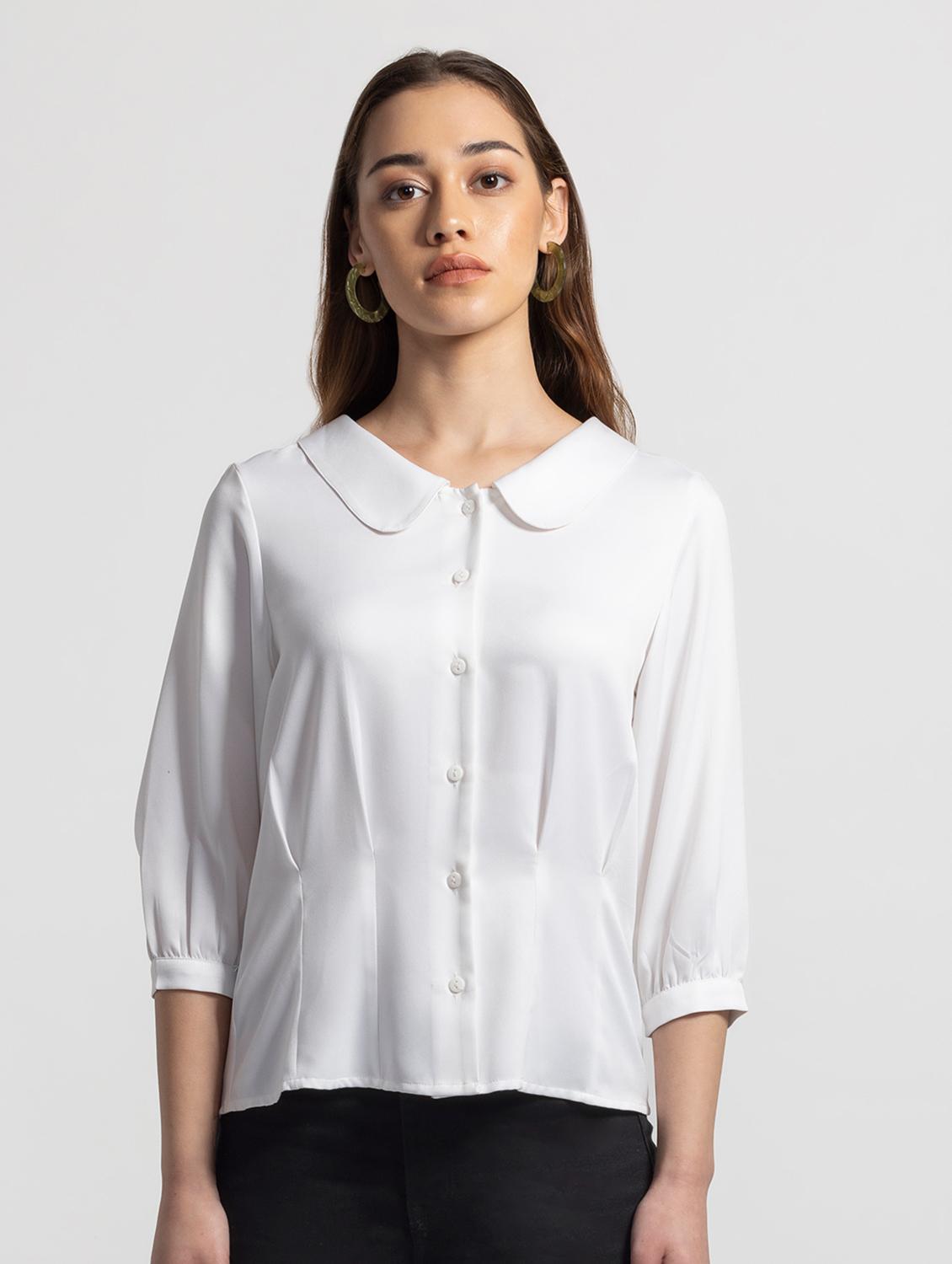 women white solid regular shirt - 21572953 - Zoom Image - 0