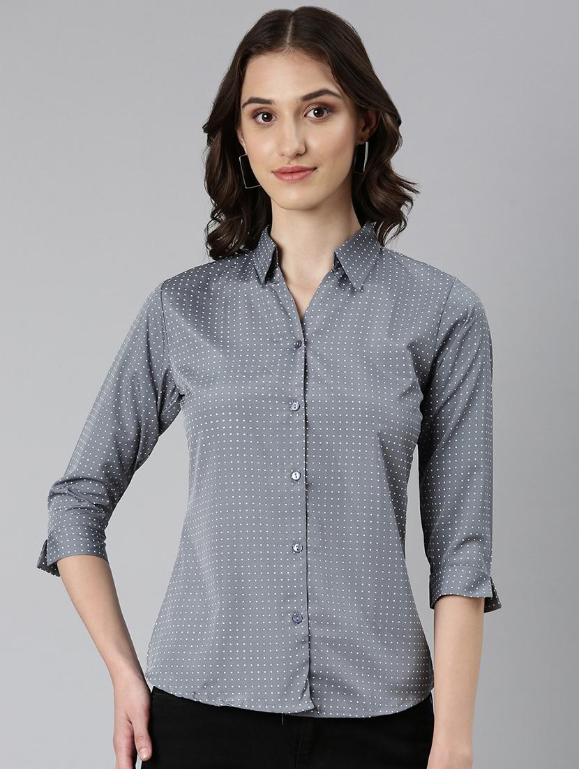 women polka doted collared regular shirt - 21573046 - Zoom Image - 0
