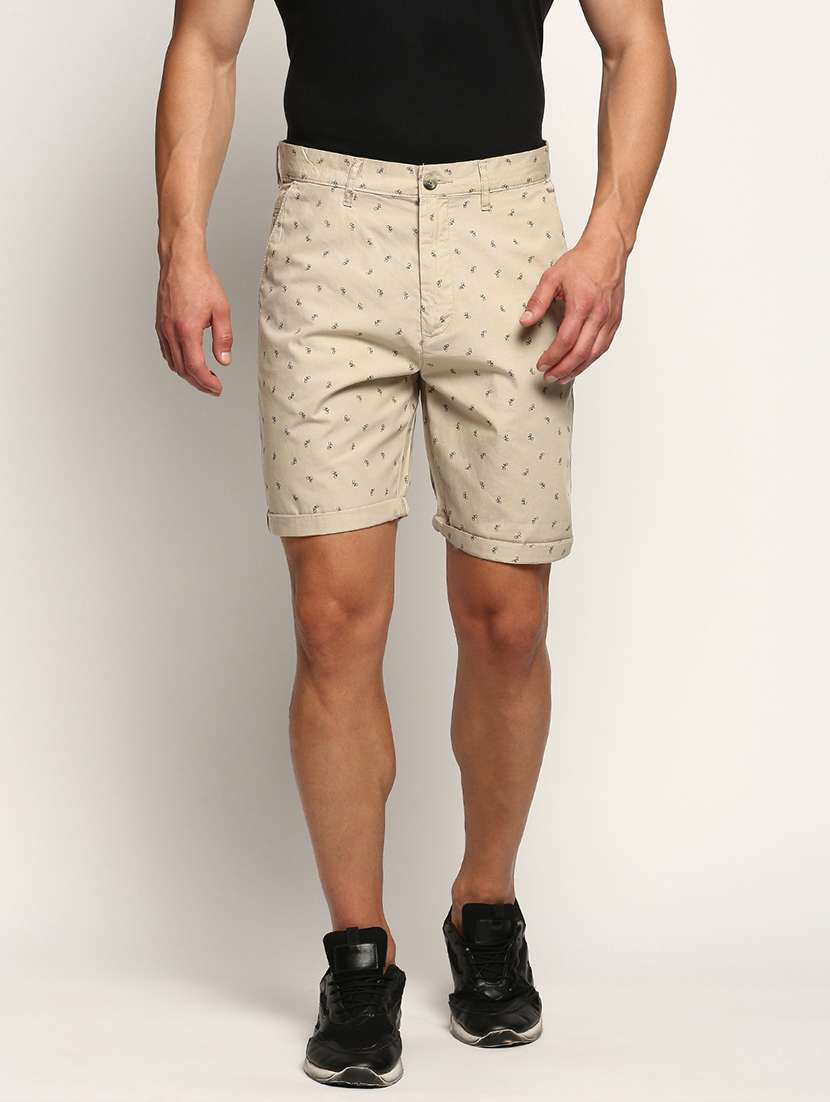 men beige printed bermuda short - 21573047 - Zoom Image - 0