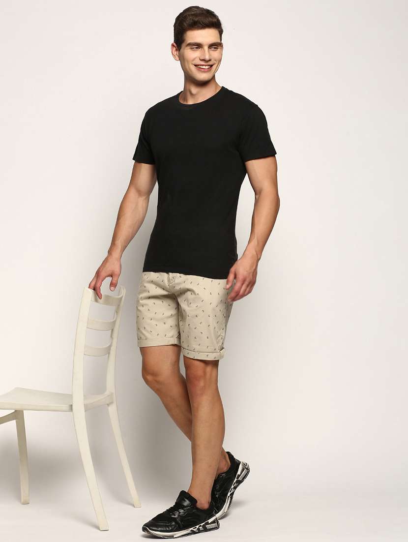men beige printed bermuda short - 21573047 - Standard Image - 3
