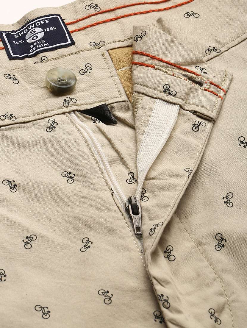 men beige printed bermuda short - 21573047 - Standard Image - 5