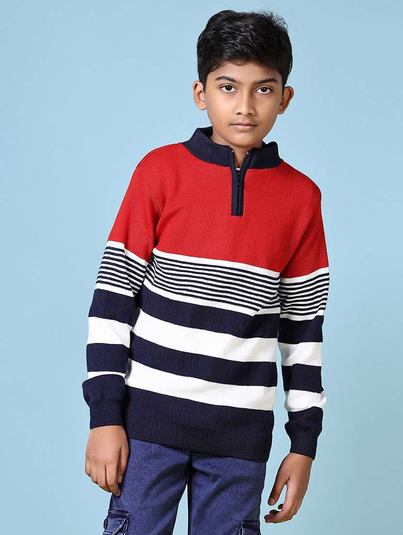 boys long sleeves striped sweater
