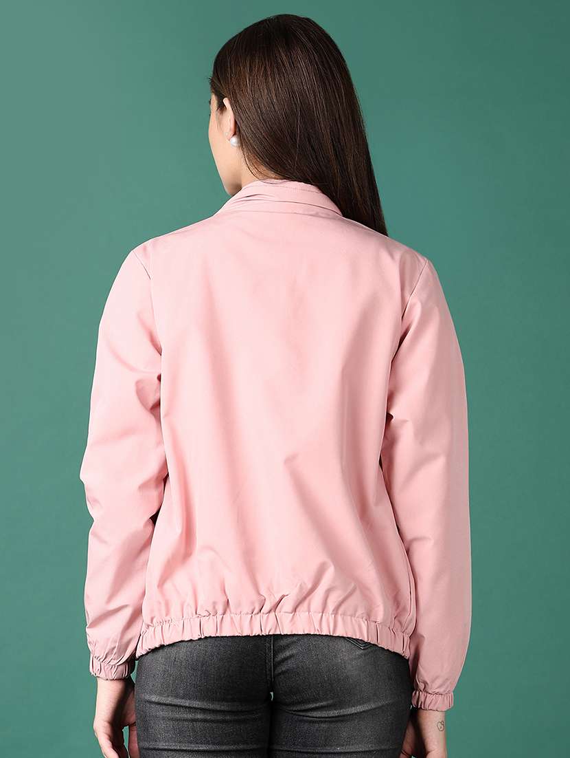 women solid long sleeve windcheater jacket - 21573074 -  Standard Image - 3