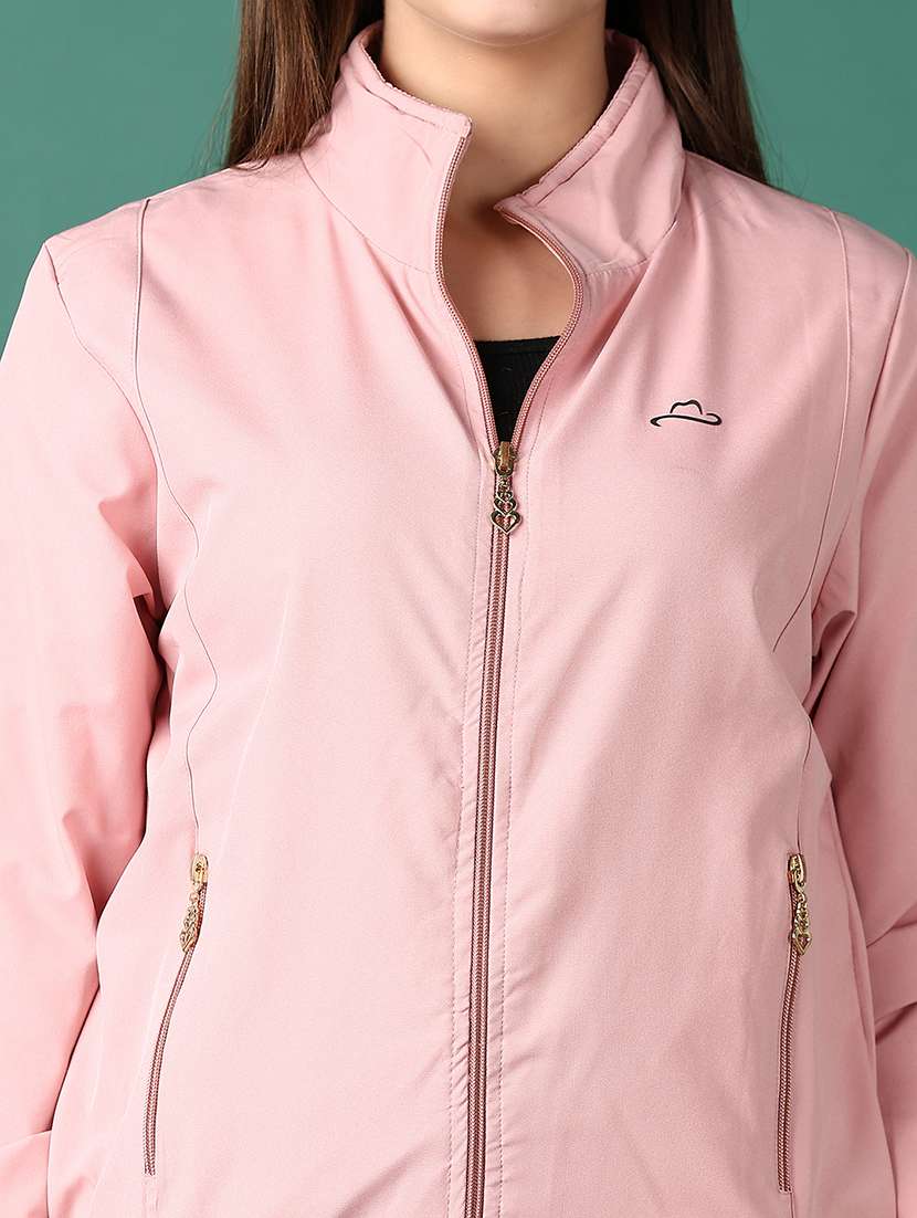 women solid long sleeve windcheater jacket - 21573074 -  Standard Image - 5