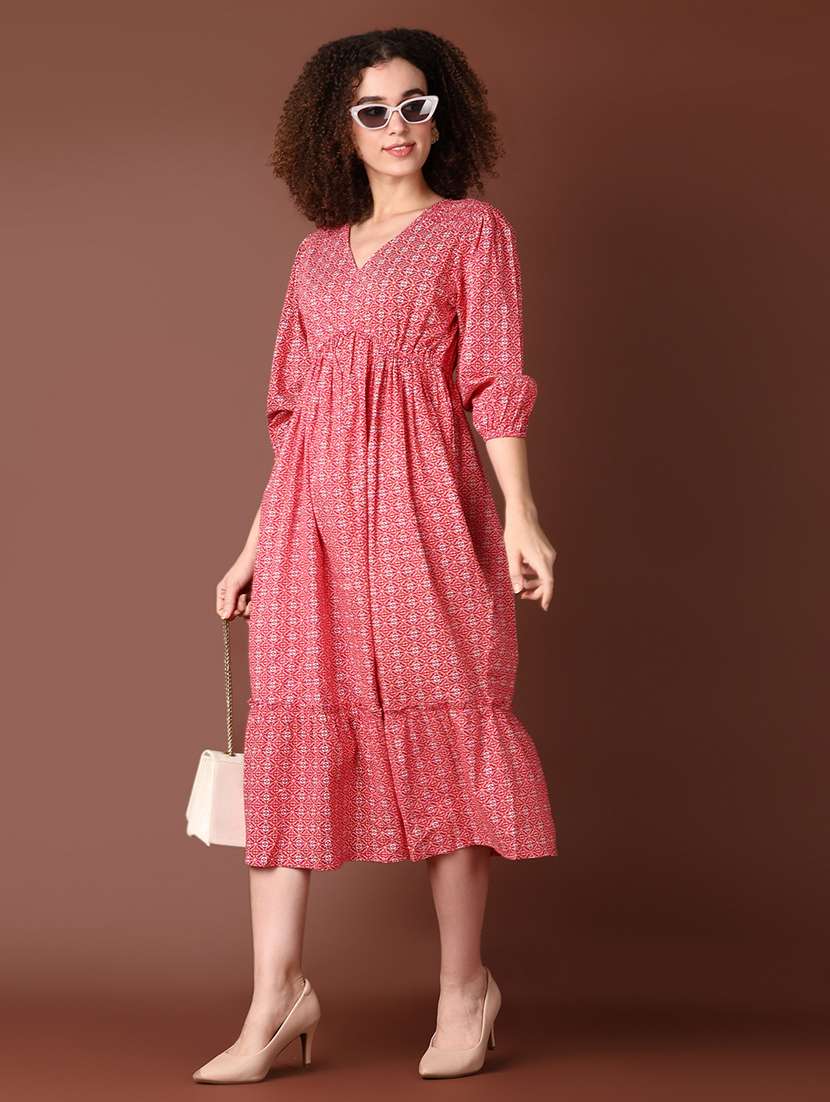 women red printed a-line ethnic dress - 21573133 -  Standard Image - 3