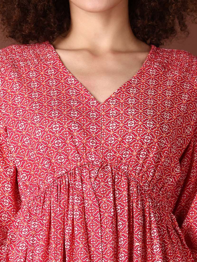 women red printed a-line ethnic dress - 21573133 -  Standard Image - 5